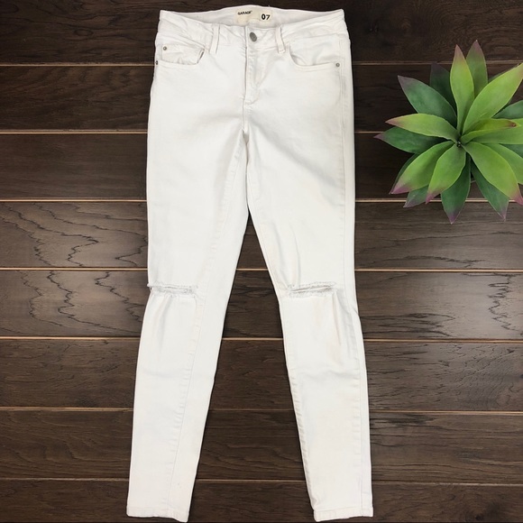 garage white jeans